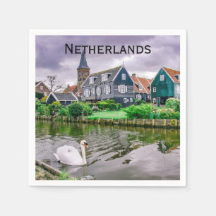 Niederländisches Dorf Marken Serviette