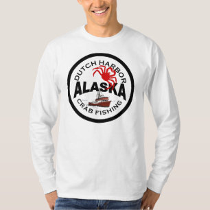 Niederländisches Hafen-Krabben-Fischen T-Shirt