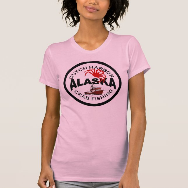 Niederländisches Hafen-Krabben-Fischen T-Shirt (Vorderseite)