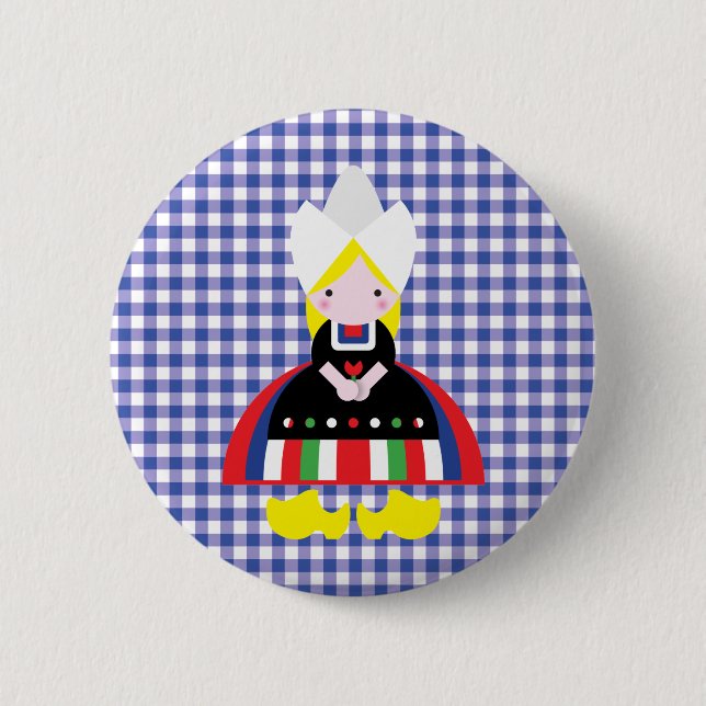 Niederländisches Mädchen Button (Vorderseite)