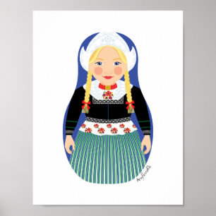 Niederländisches Matrjoschka-Plakat Poster