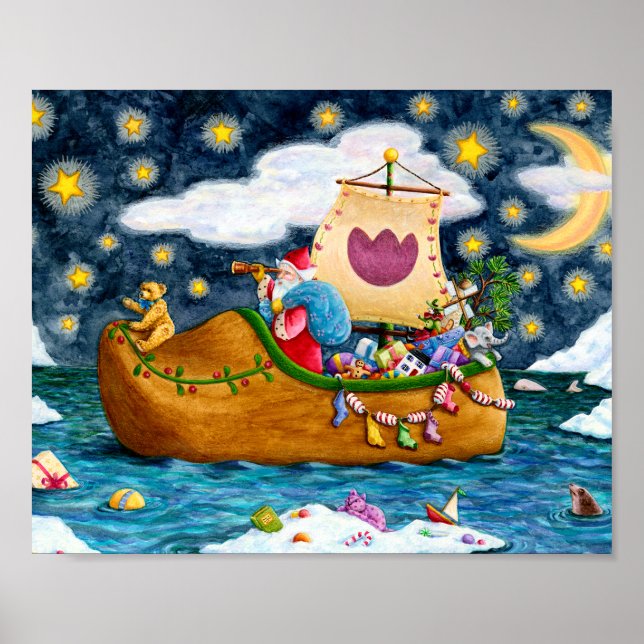 NIEDERLÄNDISCHES SCHUHSCHIFF, EISBERGE, WALE, TEDD POSTER (Vorne)