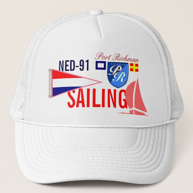 Niederländisches segelndes FRL-91 nautisch Truckerkappe (Vorderseite)