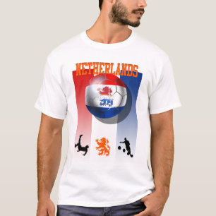 Niederländisches Voetbal Oranje Plakat T-Shirt