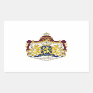 Niederländisches Wappen Rechteckiger Aufkleber