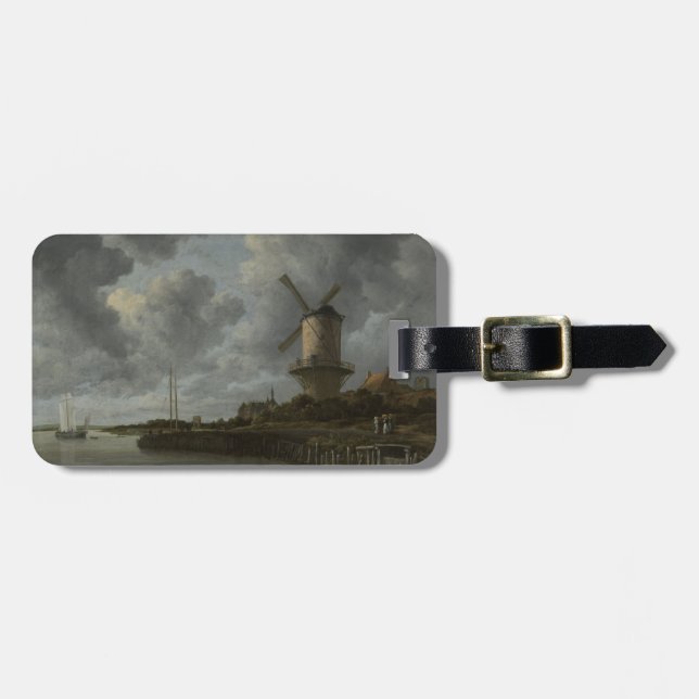 Niederländisches Windmühle Wijk bij Duustede, Gepäckanhänger (Vorderseite horizontal)