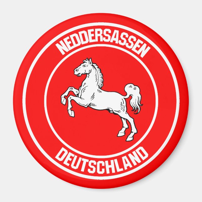 Niedersachsen-RundEmblem Magnet (Vorne)
