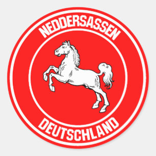 Niedersachsen-RundEmblem Runder Aufkleber