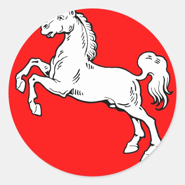 Niedersachsen Wappen Runder Aufkleber (Vorderseite)