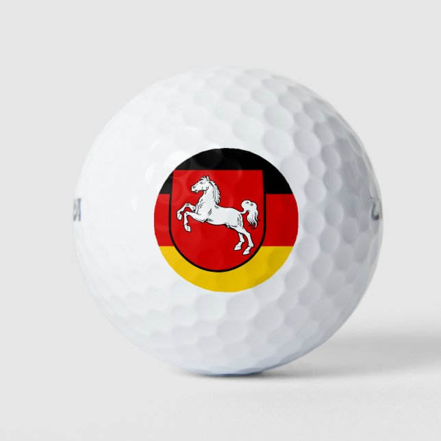 Niedersächsische Golfbälle unter der Flagge (Vorderseite)
