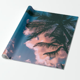 Niederwinkelaufnahme von Palmen Geschenkpapier