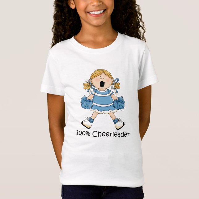 Niedlich 100 % Cheerleader - Blond T - Shirt (Vorderseite)
