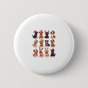 Niedlich 12 Hunde Weihnachten Hund Liebhaber Weihn Button