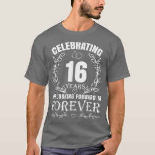 Niedlich 16. Hochzeitstag für Paare Verheiratet T-Shirt