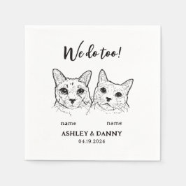 Niedlich 2 Katzen Haustier Wir machen zu einer Coc Serviette
