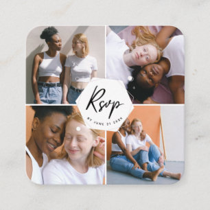 Niedlich 4-Fotolollage LGBTQ Gay Couple UAWG QR Co Begleitkarte