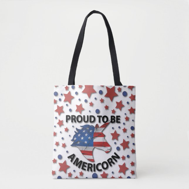 Niedlich 4. Juli rot, weiß und blau - amerikanisch Tasche (Vorderseite)