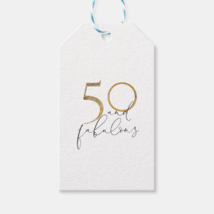 Niedlich 50 & fabelhafte Goldene Schwarz & Weiß-Sc Geschenkanhänger