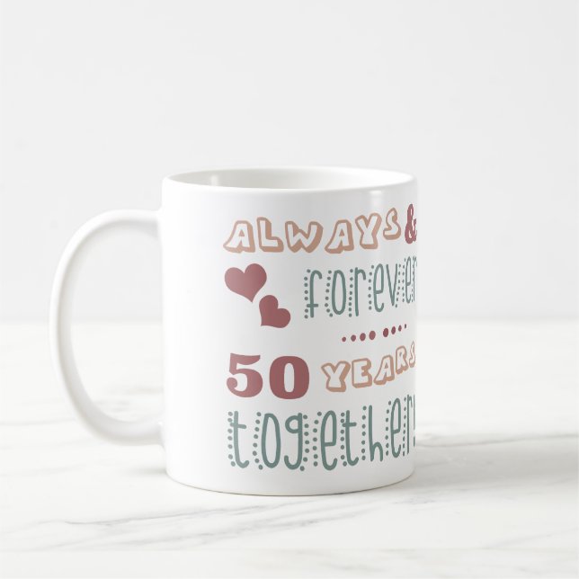 Niedlich 50. Hochzeitstag Kaffeetasse (Links)