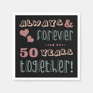 Niedlich 50. Hochzeitstag Serviette