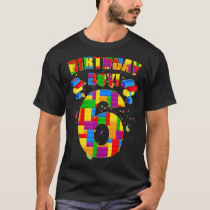 Niedlich 6. Geburtstag 6 Jahre alt Gebäude Boys T-Shirt
