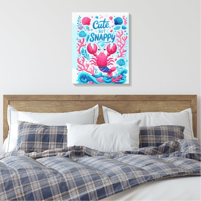 Niedlich aber bissig leinwanddruck (Insitu (Schlafzimmer))