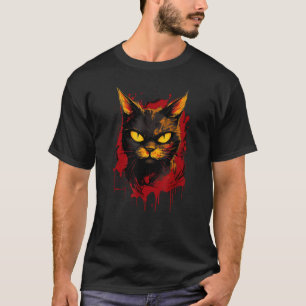 Niedlich aber böse schwarze Katze - Tierliebhaber  T-Shirt