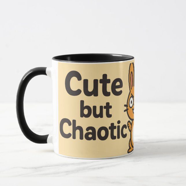 Niedlich, aber chaotisch - Funny & Adorotic Design Tasse (Links)