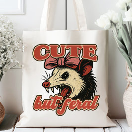 Niedlich aber Feral Possum: Vintager sarkastischer Tragetasche