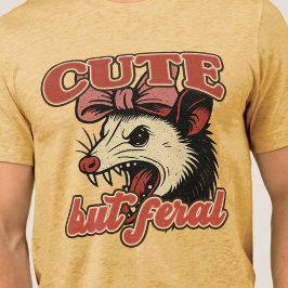 Niedlich aber Feral Possum: Vintager sarkastischer Tri-Blend Shirt