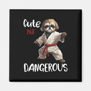 Niedlich aber gefährlich Shih Tzu Karate Kung Fu B Magnet