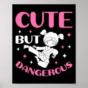 Niedlich aber gefährlich Taekwondo Girl Karate Jiu Poster