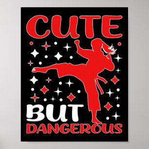 Niedlich aber gefährlich Taekwondo Girl Karate Jiu Poster