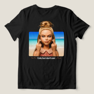 Niedlich Aber Ist Mir Egal Lustiger Strand Meme T- Tri-Blend Shirt