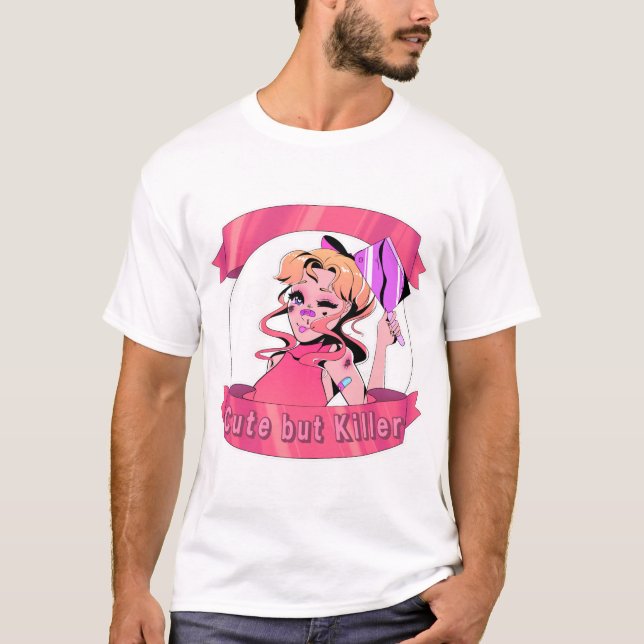 Niedlich aber Mörder (ursprünglich) T-Shirt (Vorderseite)