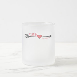 Niedlich, aber Psycho Black Arrow Red Heart Mattglastasse