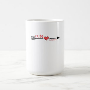 Niedlich, aber Psycho Black Arrow Red Heart Verwandlungstasse