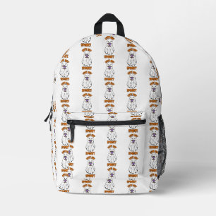 Niedlich, aber Spooky Halloween Ghost Holing a Pum Bedruckter Rucksack