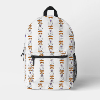 Niedlich, aber Spooky Halloween Ghost Holing a Pum Bedruckter Rucksack