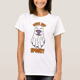Niedlich, aber Spooky Halloween Ghost Holing a Pum T-Shirt