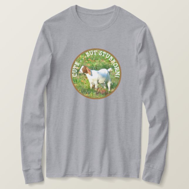 "NIEDLICH, ABER STUBBORD"/BABY GOAT" T-Shirt (Design vorne)