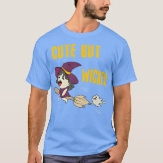 Niedlich, aber wackelig Chibi Hexe Halloween T-Shirt