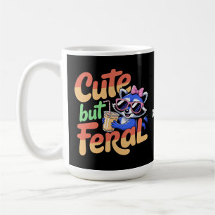 Niedlich Aber Wild Lustig Reizendes Waschbär Retro Kaffeetasse
