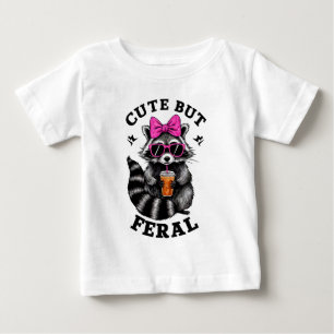 Niedlich aber wild lustiger bunter Waschbär mit So Baby T-shirt