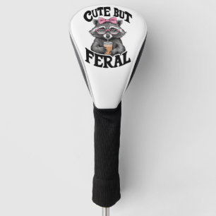 Niedlich aber Wild Racoon mit Sonnenbrille Racoon Golf Headcover