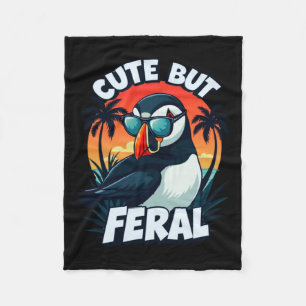 Niedlich Aber Wild Trocal Papageientaucher Vibes L Fleecedecke