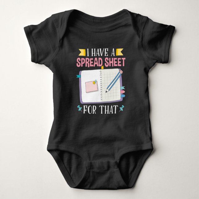 Niedlich Accounting Student CPA Fun Spreadsheet Baby Strampler (Vorderseite)