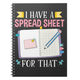 Niedlich Accounting Student CPA Fun Spreadsheet Notizblock