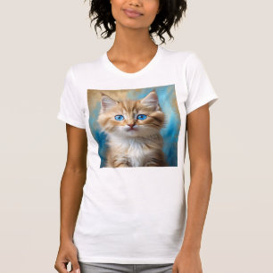 Niedlich Adorable Cat Portrait T-Shirt