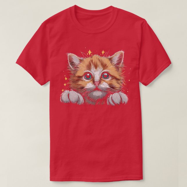 Niedlich Adorable Cat T-Shirt (Design vorne)